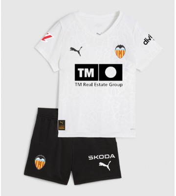 Valencia Hjemmebanetrøje Børn 2025-26 Kortærmet (+ Korte bukser)